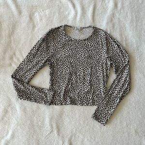Soft cheetah print long sleeve shirt